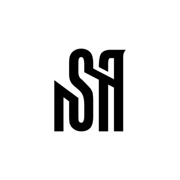 letter SA monogram unqie logo wordmark