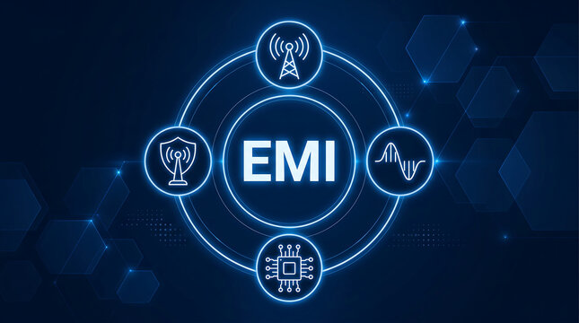 EMI acronym, Electromagnetic interference is unwanted noise or interference in an electrical path or circuit caused by an outside source