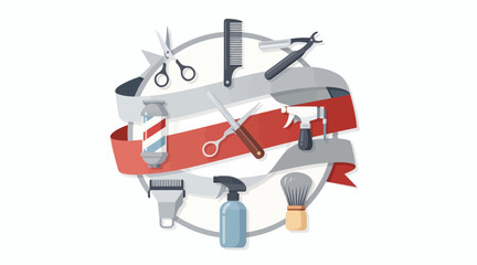 Obraz premium barber tools, hairdresser equipment