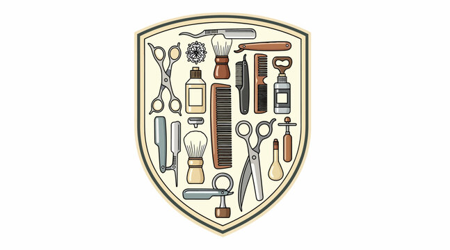 barber tools shield, grooming equipment