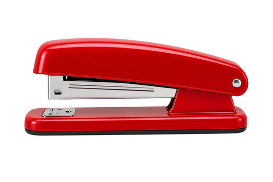 Red staple isolated png isolated background