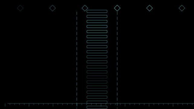 Digital data interface hud with pulsing loading bar and geometric for tech ui animation 4k