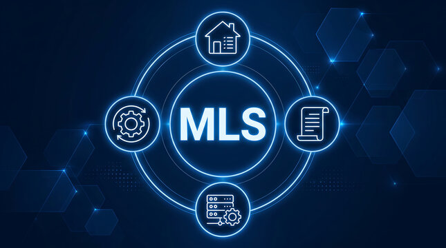 MLS acronym, multiple listing software concept, real state tool for visibility of listings through advanced sorting