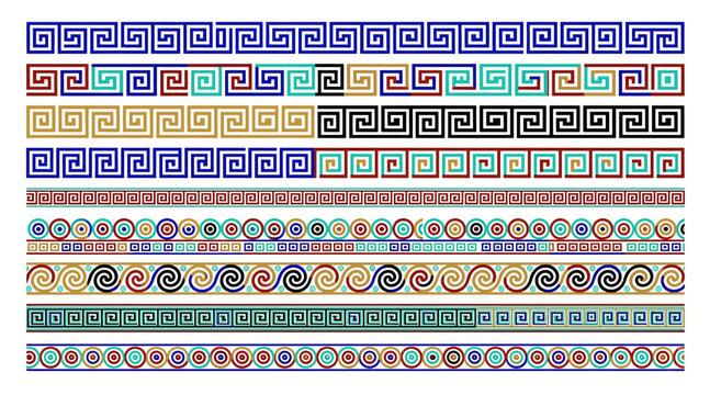 colorful geometric border patterns
