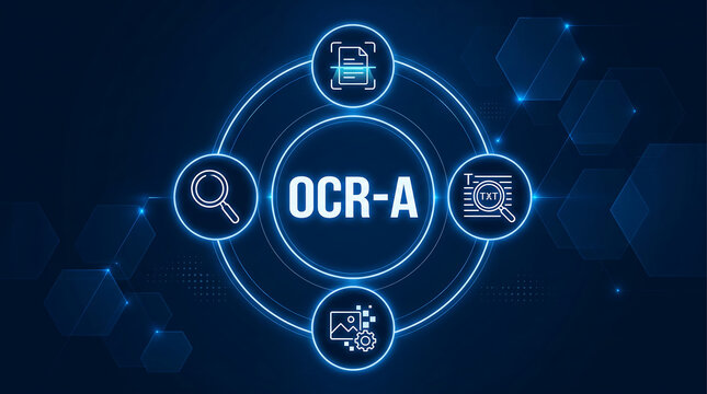 OCR-A, OCR stands for Optical Character Recognition. It is a technology that recognizes text within a digital image. It is commonly used to recognize text in scanned documents and images