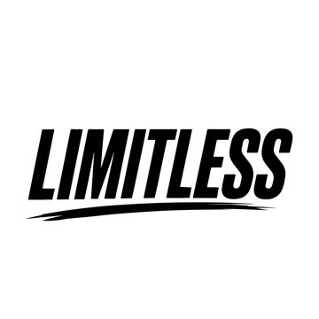 Limitless Bold Modern Lettering Typography T-Shirt Design Vector Graphic