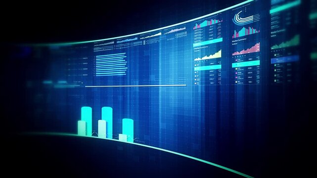 Futuristic global financial data visualization, world map and digital globe with candlestick chart, stock trading analytics, forex market dashboard, fintech infographic, big data interface