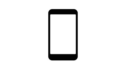 Naklejka premium Smartphone illustration black phone with white screen isolated on white