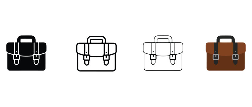 briefcases with buckles and handles for business or travel purposes in various styles and colors  office bag