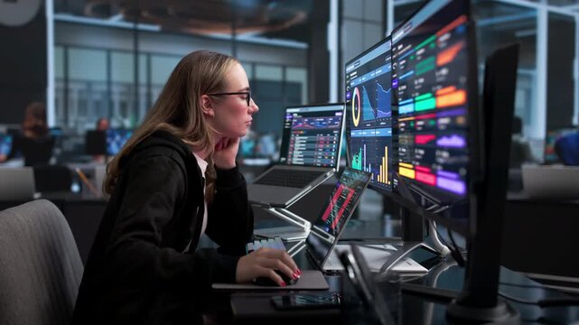 Cybersecurity Analyst Working On Threat Detection