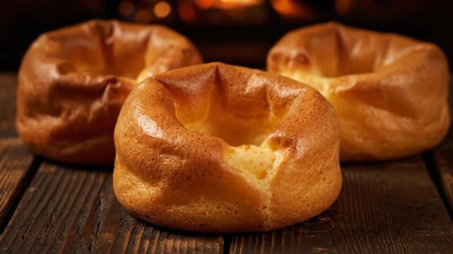 Golden Baked Bread Rolls Fresh from Oven Delicious