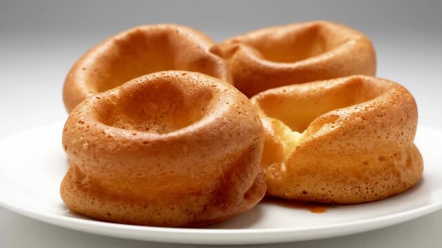 Golden Ring-Shaped Pastries Freshly Baked Delicacy
