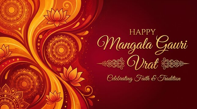 Happy Mangala Gauri Vrat Festival Card