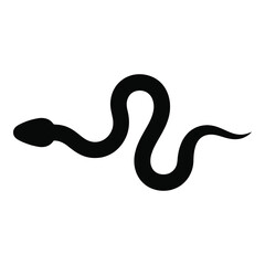 Fototapeta premium Black snake icon isolated on white background for design icon