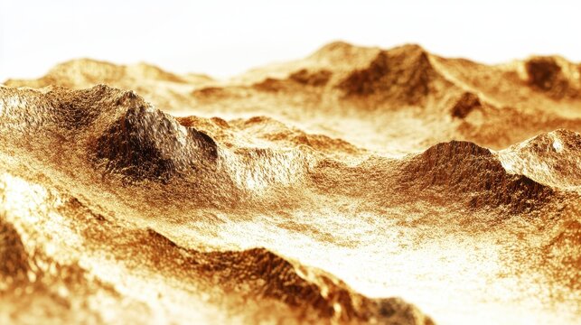 Detailed close-up of a textured metallic gold surface with high contrast and professional lighting, representing wealth and investment