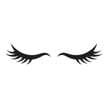 False eyelashes for makeup and beauty applications  long eyelash extensions icon