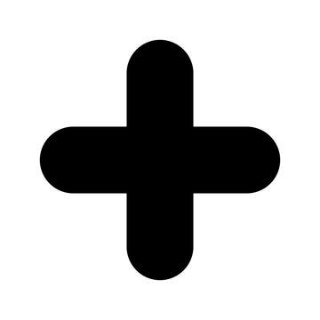 A plus sign icon is displayed prominently on a clean interface background for addition.