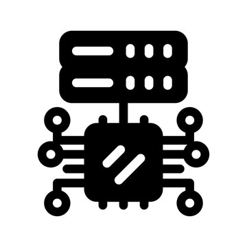 Database server icon with network connections