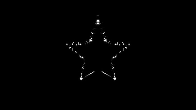 Glitter sparkles twinkle stars line and twinkle sparkle animation, cartoon doodle sparkles, Shining glitter star sparkle animation, flat vector doodles, particle glitter effect on black screen.4k