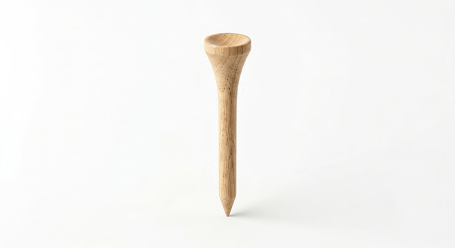 Classic Wooden Golf Tee Isolated on White