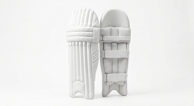 Professional White Cricket Batting Leg Guards