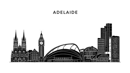 Obraz premium Adelaide Historic Urban Skyline, Australia