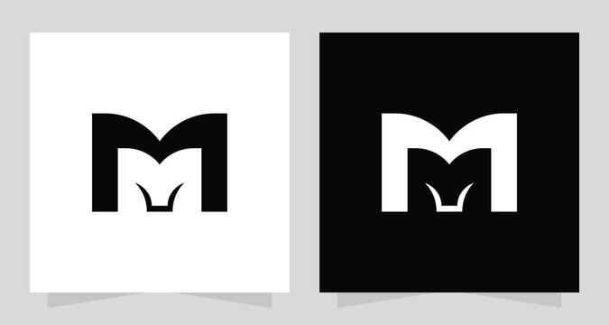 Modern M Letter Logo - Minimal Geometric Monogram Vector Branding Template