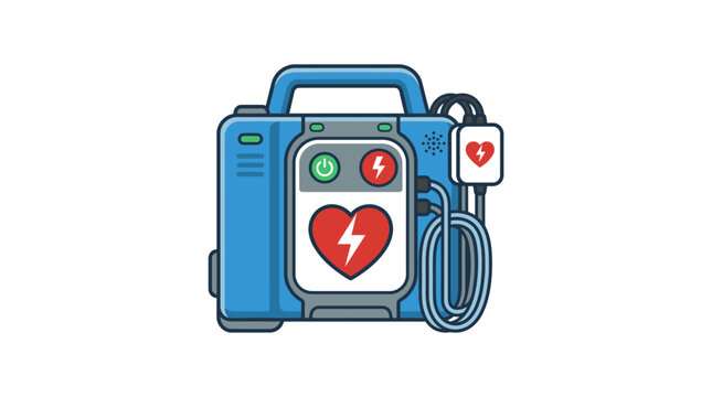 Automated External Defibrillator AED Vector Illustration