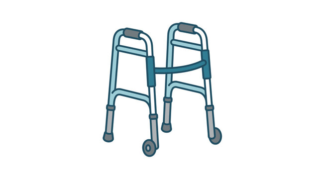 Medical Mobility Walker Vector Illustration