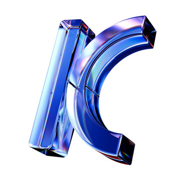 Mirrored curved glass forms create a bold abstract symbol for alignment, exchange and duality. Isolated on a transparent background. 3D rendering.