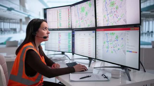 Emergency Dispatcher Answers Urgent 911 Call