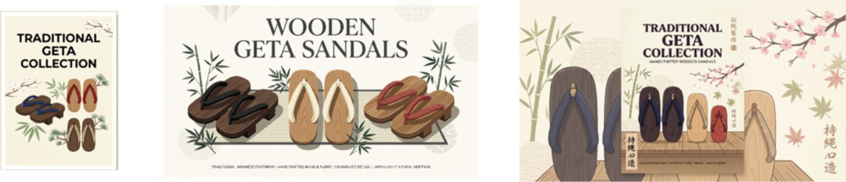 A curated selection of traditional Japanese wooden geta sandals for casual and formal wear.
