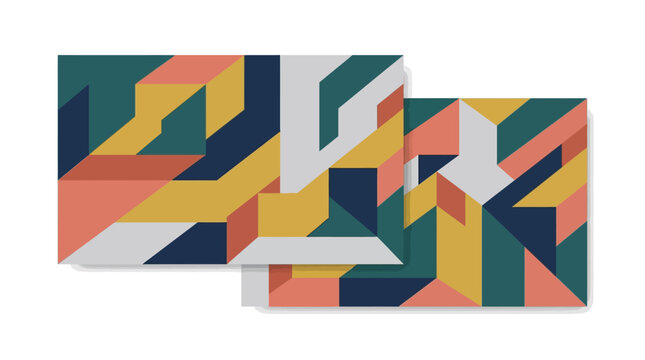 Colorful geometric shapes pattern design.