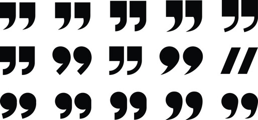 Quote Mark Speech Icons. punctuation marks for dialogue.  typography speech text and communication design. Speech mark and inverted commas sign © Sultana Design