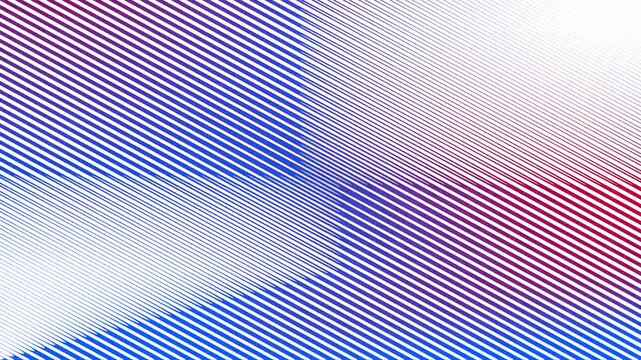 Abstract Diagonal Lines Geometric Background Loop With Blue Red Gradient 4K