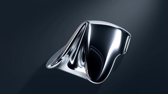 Father's day icon in metallic silver with glossy reflection for celebration design