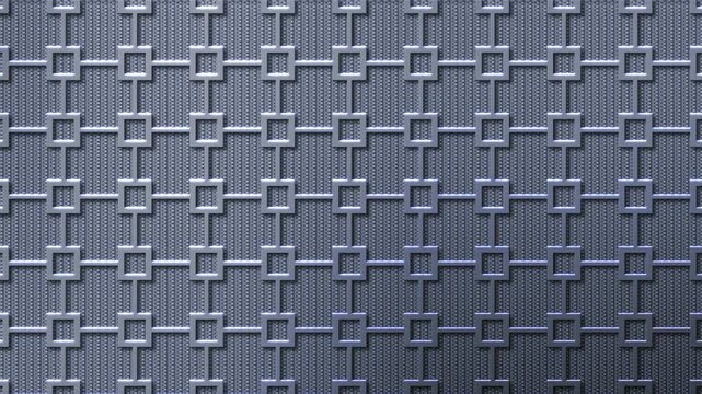Silver Metallic Grid Wallpaper Animation with Continuous Horizontal Motion and Seamless Texture