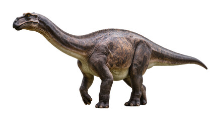 Sauropod dinosaur with long neck and tail, textured skin © Andrei