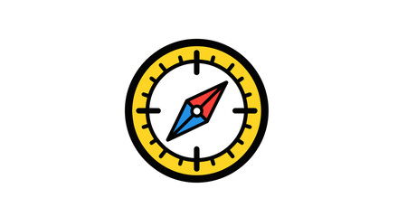 Classic navigation compass icon. © yanto