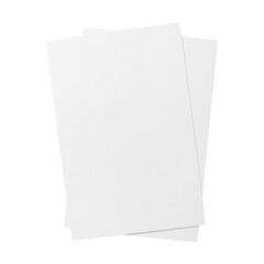 Fototapeta premium Clean layered paper sheets for poster, flyer, or print design, isolated on transparent cutout background