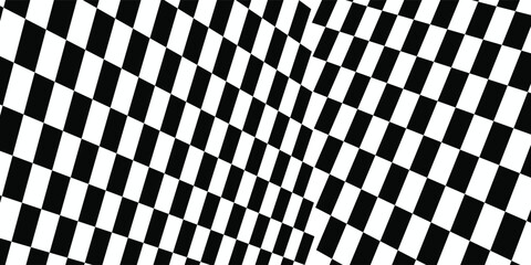 Obraz premium Black and white checkered pattern, Checkerboard seamless pattern