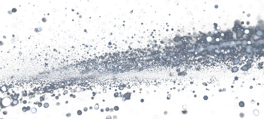 Obraz premium Abstract digital artwork, featuring shimmering bokeh of white and silver particles on black