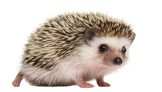 African pygmy hedgehog with spiky fur and soft belly