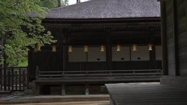 Rainy Koyasan &ndash; Danjo Garan, Koya Town, Wakayama Prefecture「雨の高野山・壇上伽藍」和歌山県高野町