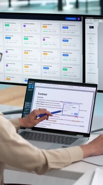 Editor Reviews And Corrects Text Documents