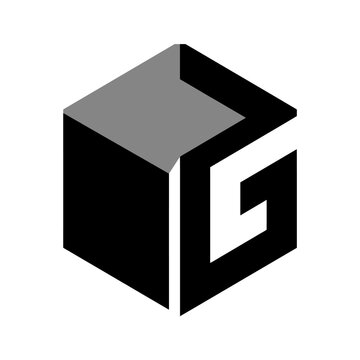Bold 3D isometric letter G cube logo.