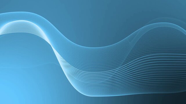 Smooth multicolored flowing lines wave background animation