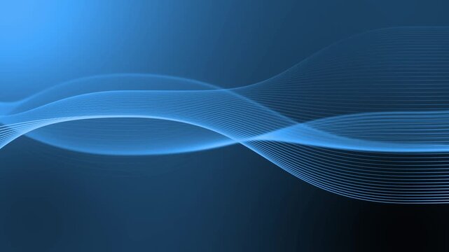 Abstract neon wave crossing background animation, flowing lines forming an elegant infinity-like curve