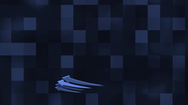 Colorful upward arrows mosaic background animation