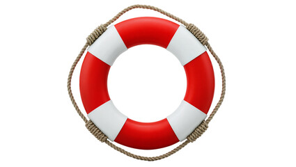 Red and white lifebuoy with rope © Rowan